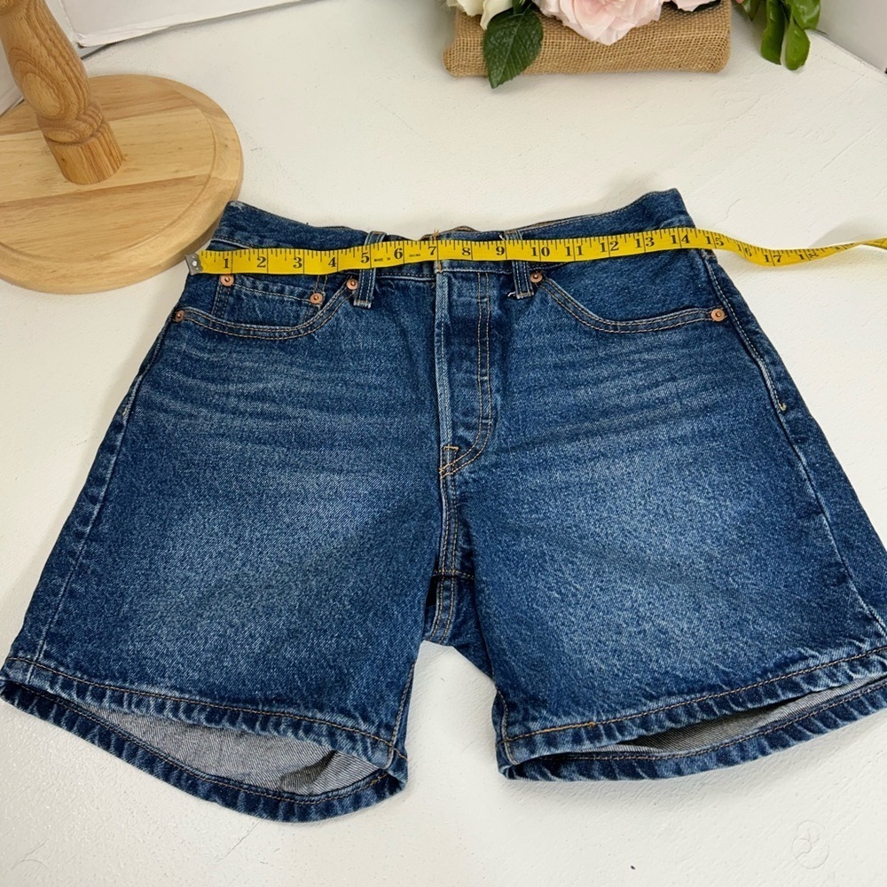 Levi's Dark Blue Jean Shorts for Women - Picture 3 of 8